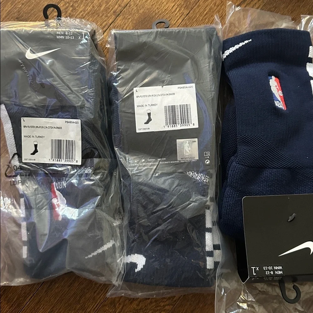 NIKE Mens NBA sock bundle - 3 Pairs Navy Blue - XL - BRAND NEW